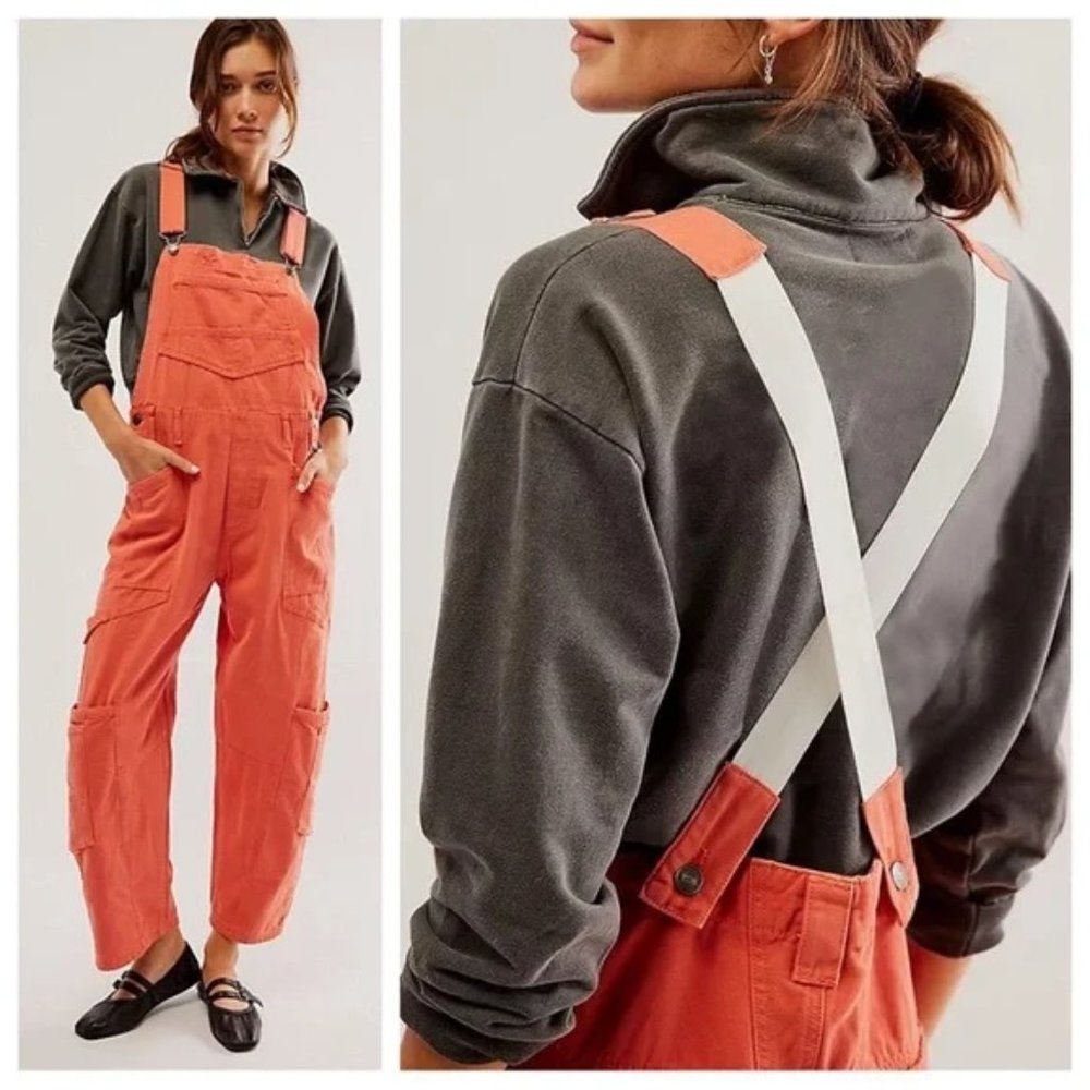 NEW FREE PEOPLE RAYNA CARPENTER OVERALLS, SMALL